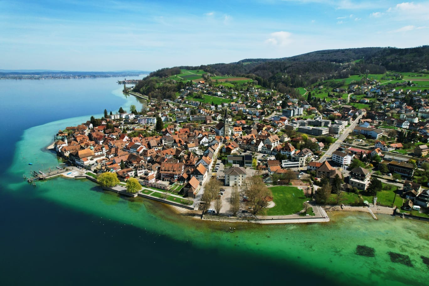Steckborn von oben – Luftbild am Untersee